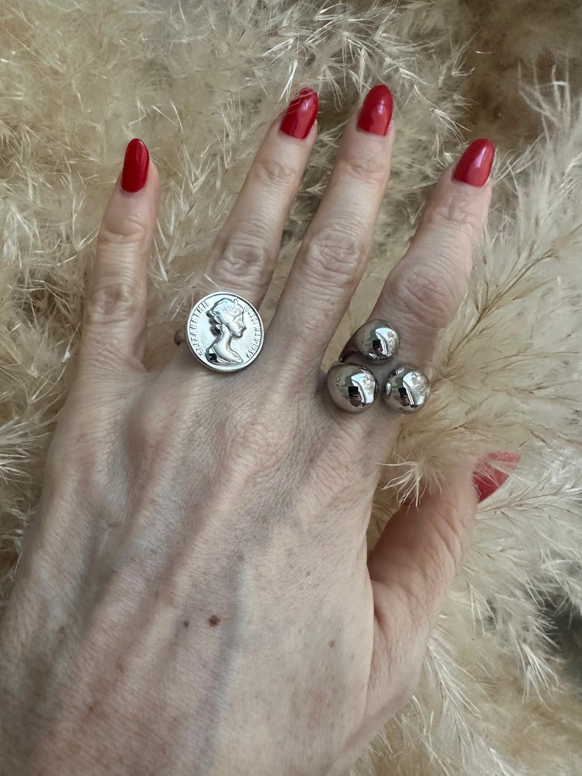 Anello in acciaio inossidabile, anallergico e waterproof placcato oro 18K "Bibi"