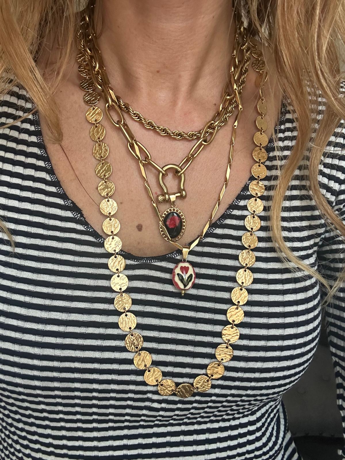 Collana in acciaio inossidabile anallergica e waterproof "Giada"