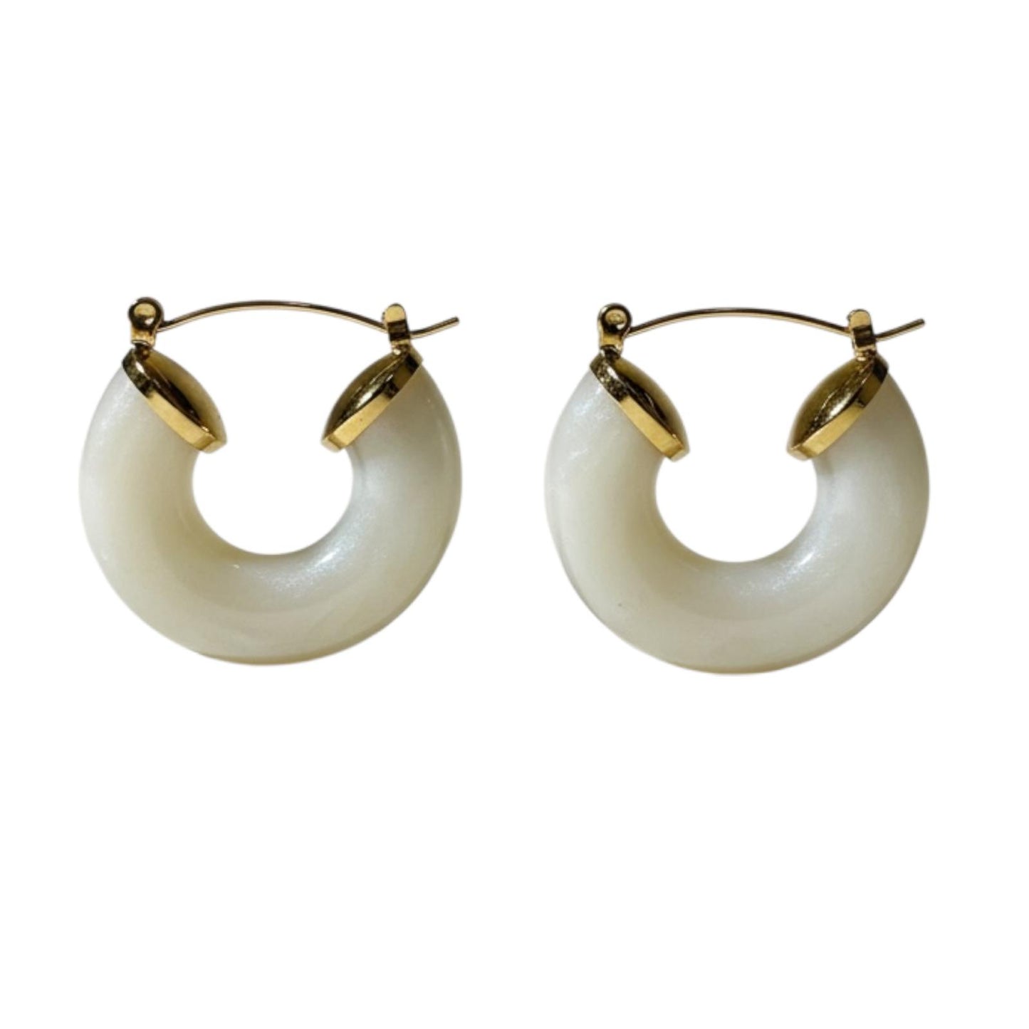 Orecchini in acciaio inossidabile  e resina "Riflesso"