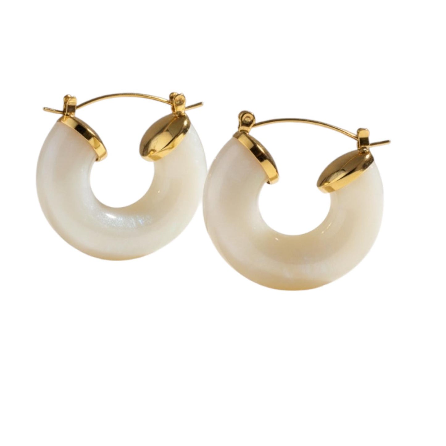 Orecchini in acciaio inossidabile  e resina "Riflesso"