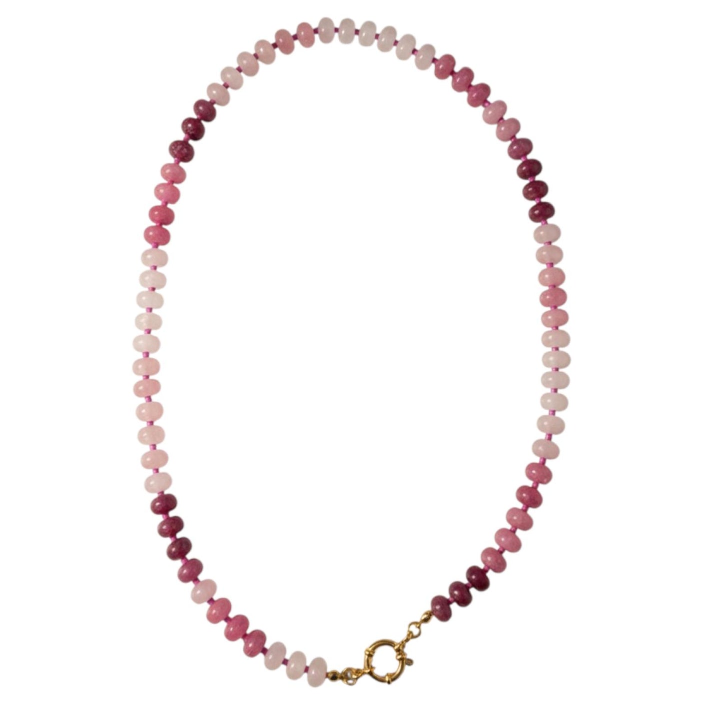 Collana in acciaio inossidabile e perle in pietra naturale "Becky"