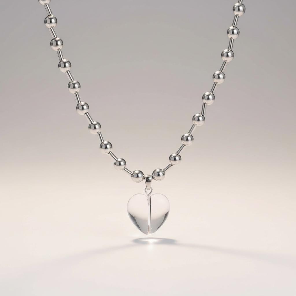 Collana in acciaio inossidabile placcata oro 18K e quarzo "Diletta"