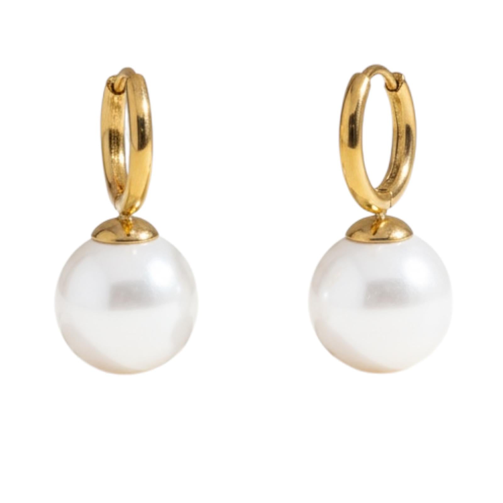 Orecchini in acciaio inossidabile anallergici e waterproof placcati oro 18K "Grace"