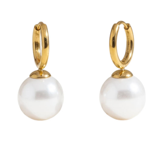 Orecchini in acciaio inossidabile anallergici e waterproof placcati oro 18K "Grace"