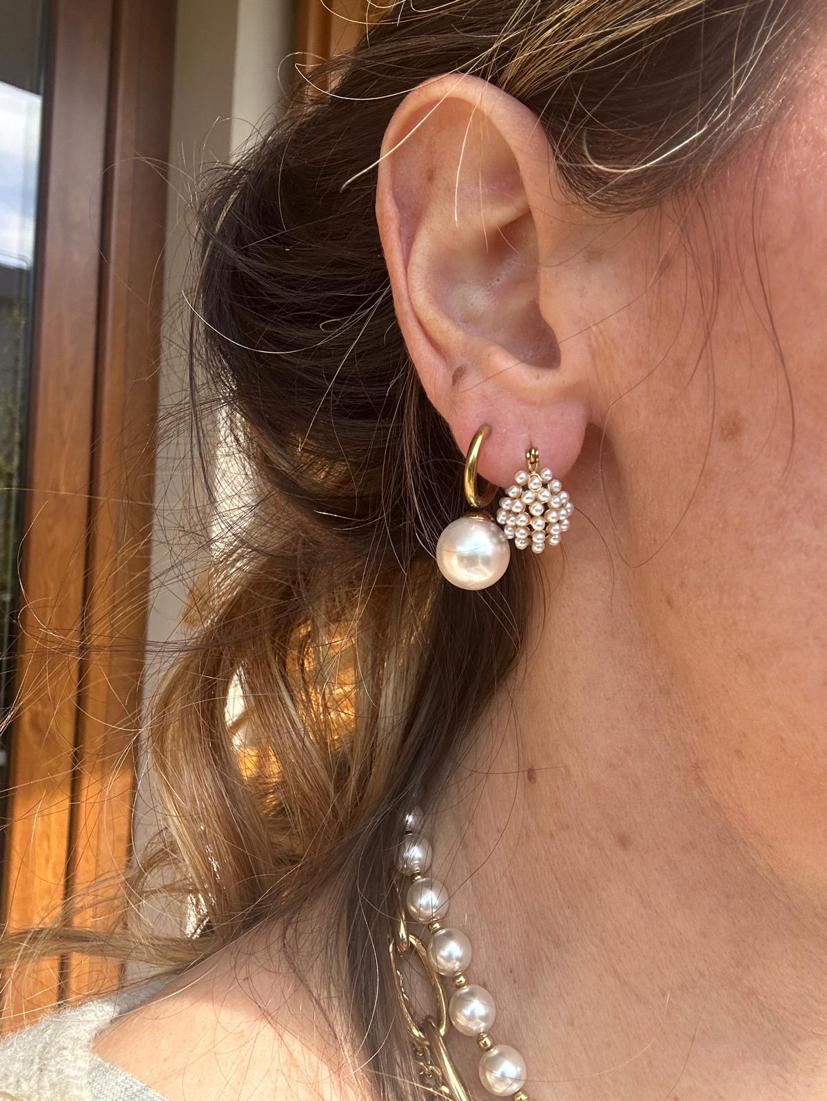 Orecchini in acciaio inossidabile anallergici e waterproof placcati oro 18K "Grace"
