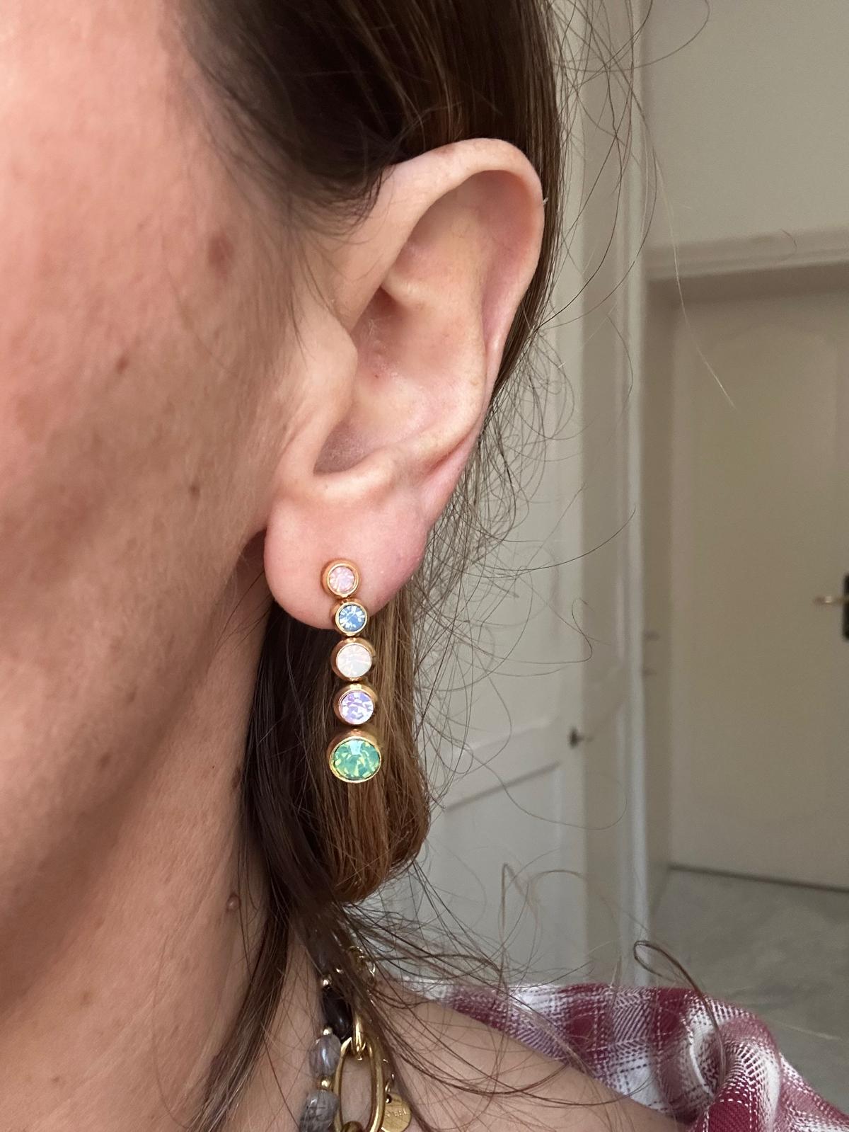 Orecchini in acciaio inossidabile anallergici e waterproof placcati oro 18K "Unicorn"