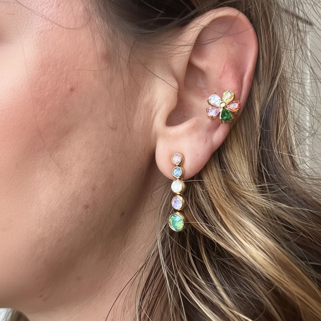 Ear Cuff in acciaio inossidabile anallergici e waterproof "Spring"