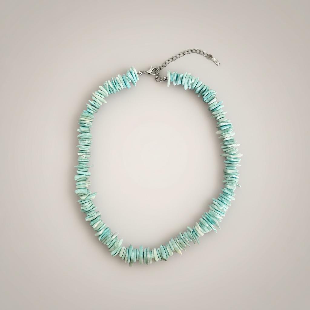 Collana in acciaio inossidabile e conchiglia "Salina"