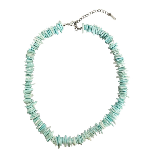 Collana in acciaio inossidabile e conchiglia "Salina"