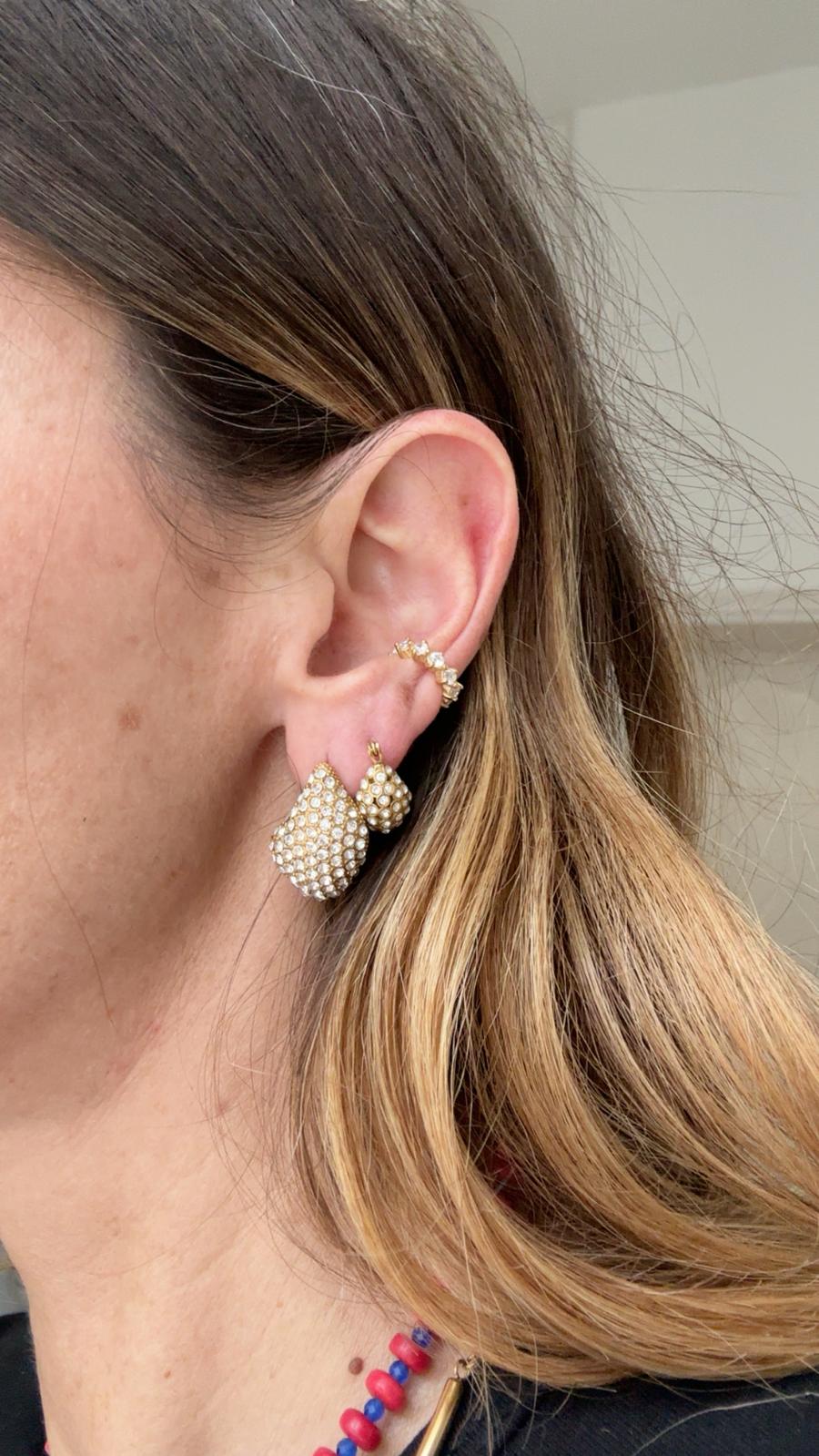 Orecchini in acciaio inossidabile anallergici e waterproof placcati oro 18K "Margot"
