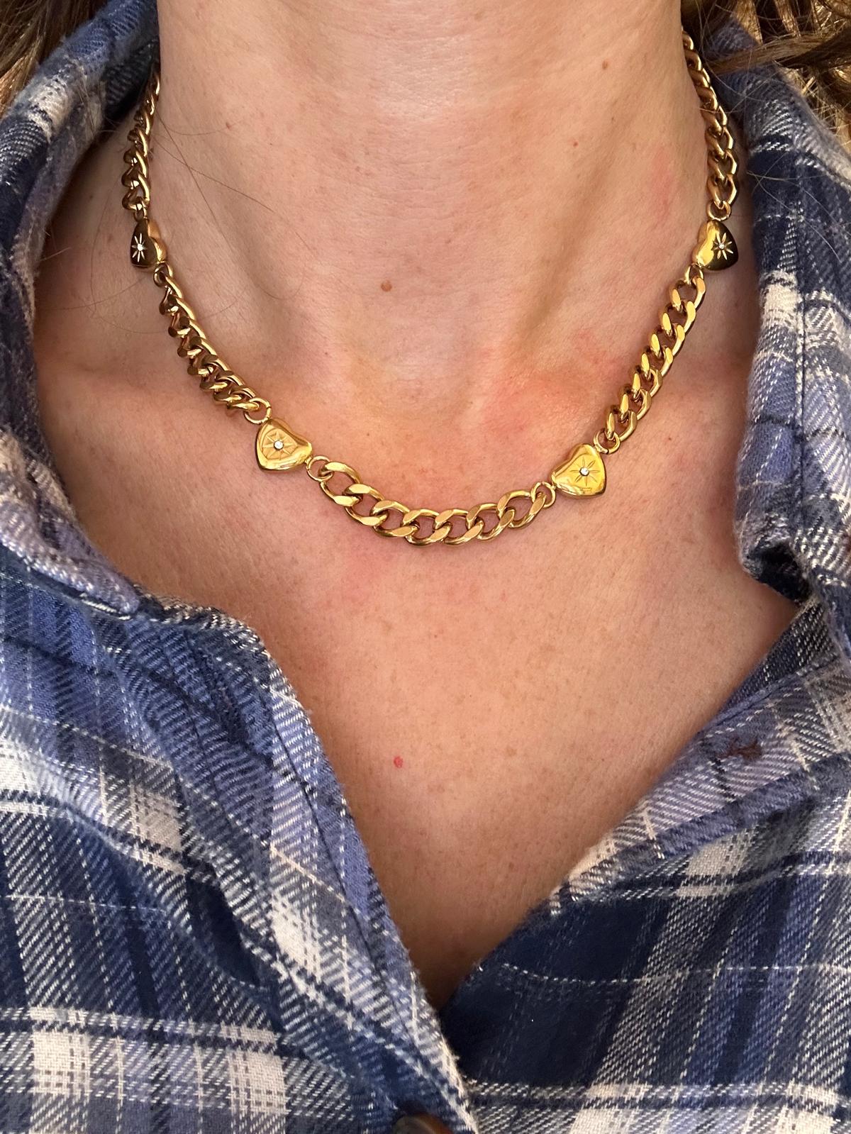 Collana in acciaio inossidabile anallergica e waterproof "forever"