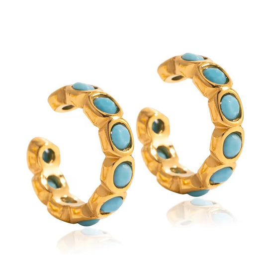 Ear Cuff in acciaio inossidabile anallergici e waterproof "Sky"
