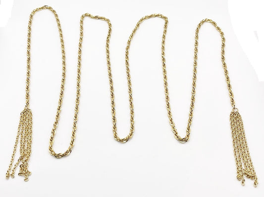 Collana in acciaio inossidabile anallergica e waterproof "Frangetta"