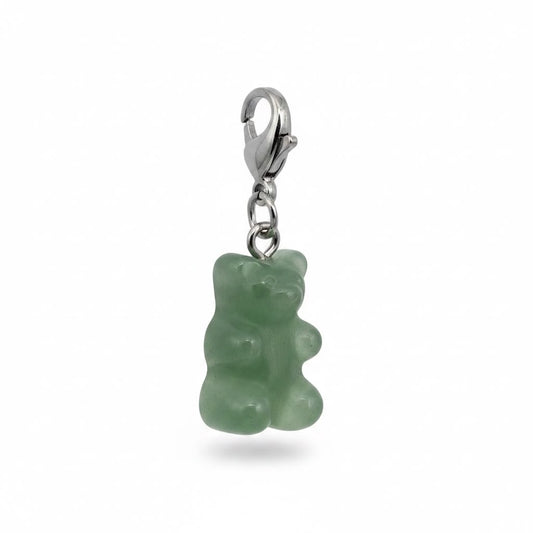 Ciondolo in acciaio inossidabile e pietra dura "Teddy"