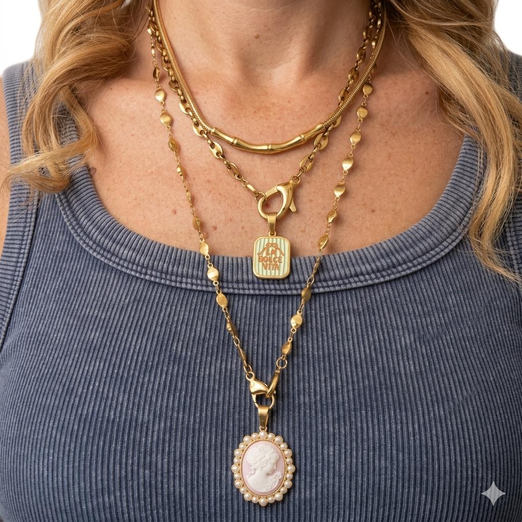 Collana in acciaio inossidabile anallergica e waterproof "Sabrina"