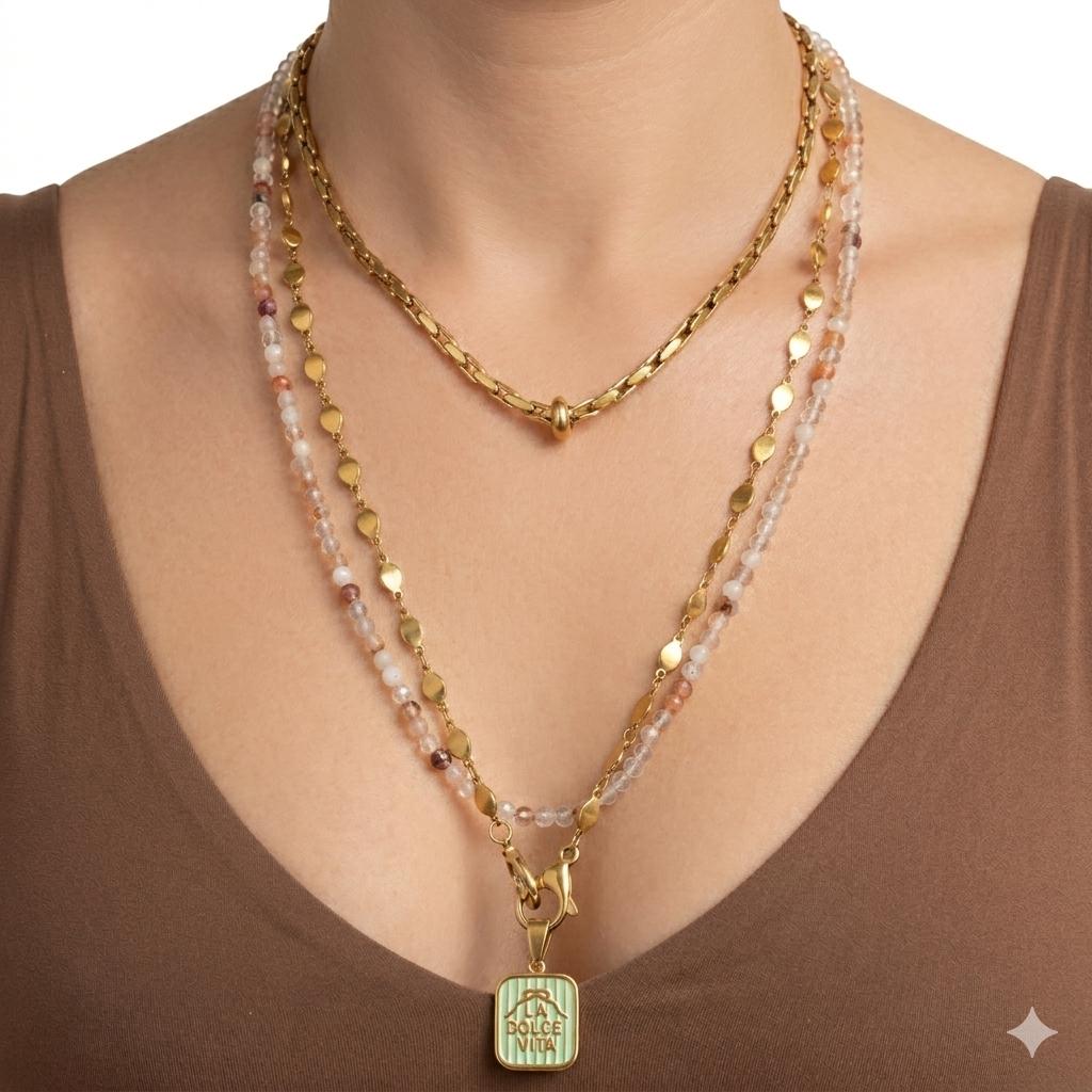 Collana in acciaio inossidabile anallergica e waterproof "Camilla"