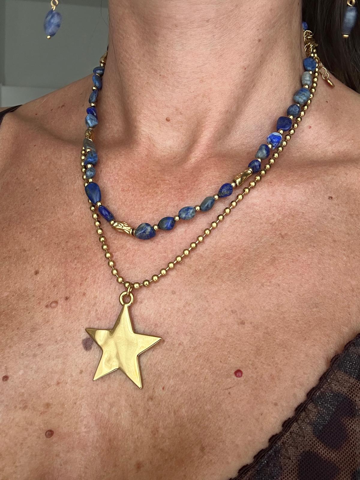 Collana in acciaio inossidabile anallergica e waterproof "Star"