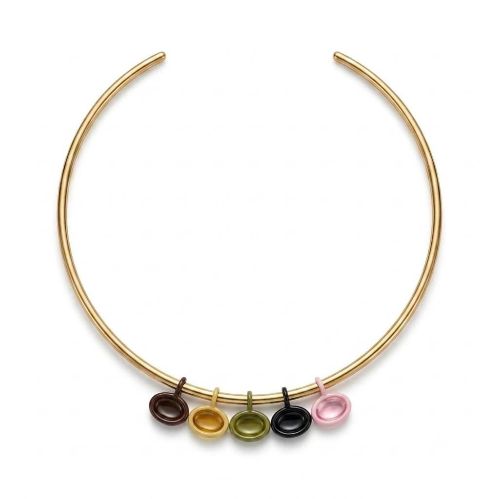 Collana in acciaio inossidabile anallergica e waterproof "Bollicine"