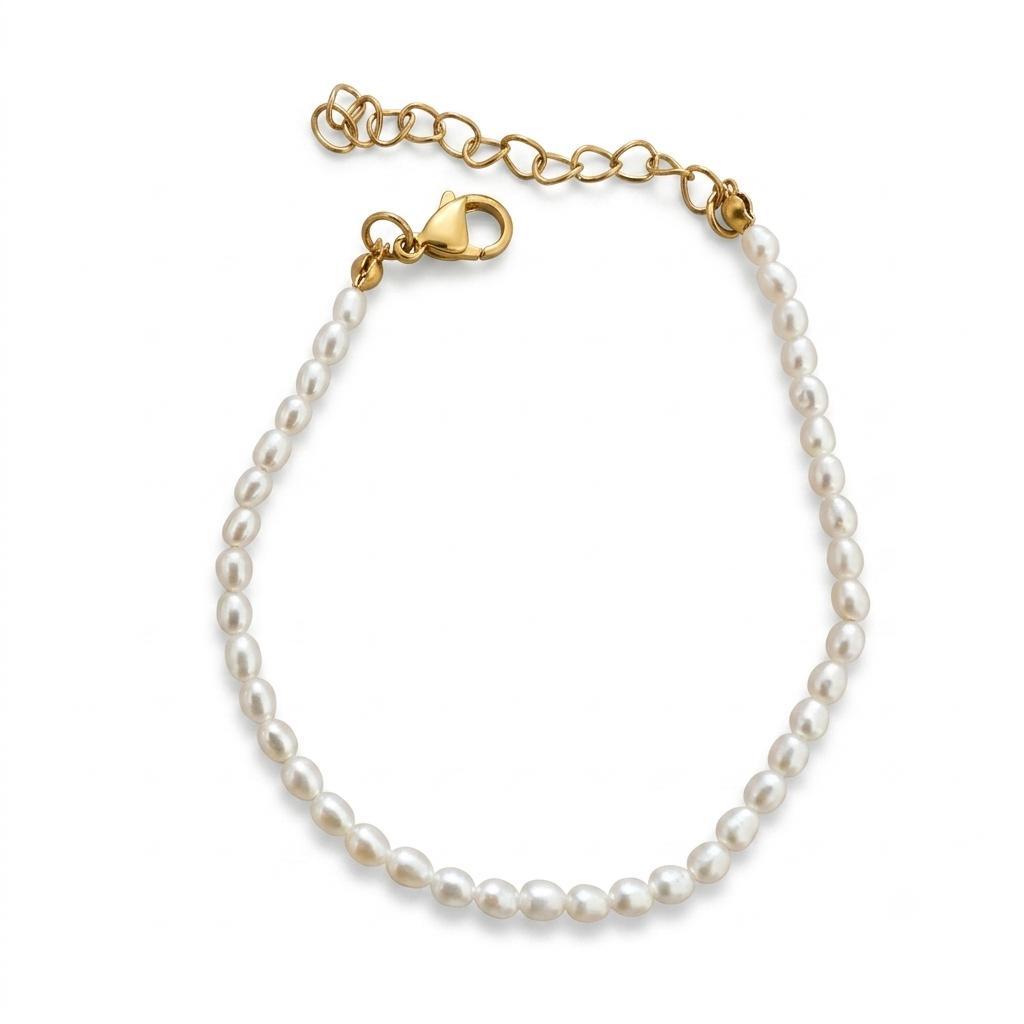 Bracciale in acciaio inossidabile e perle d'acqua dolce "Dream"