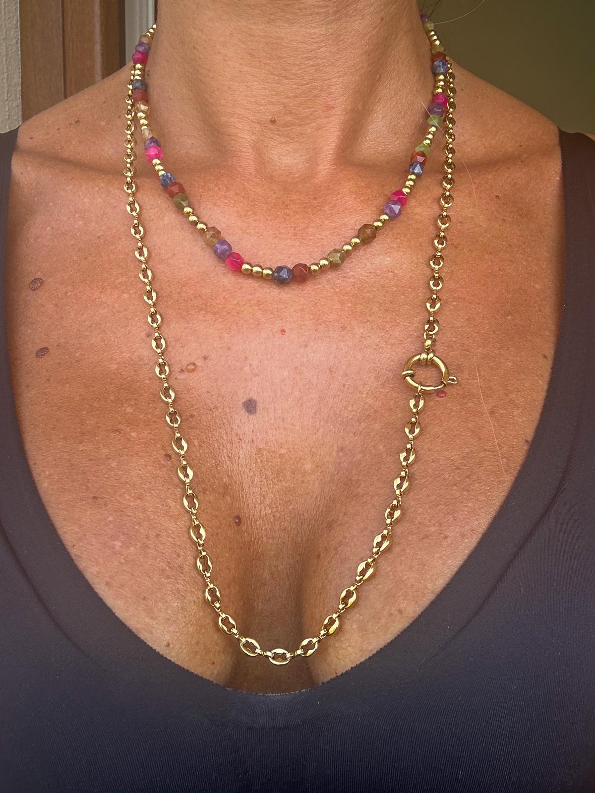 Collana in acciaio inossidabile anallergica e waterproof "Split"
