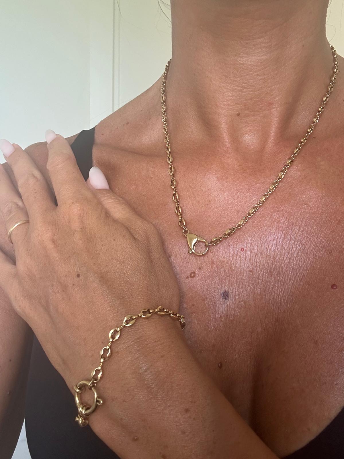 Collana in acciaio inossidabile anallergica e waterproof "Split"