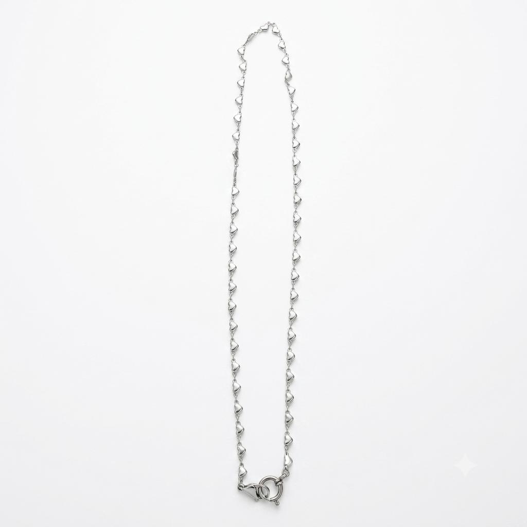 Collana in acciaio inossidabile anallergica e waterproof "Cuori"
