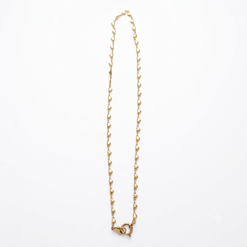 Collana in acciaio inossidabile anallergica e waterproof "Cuori"