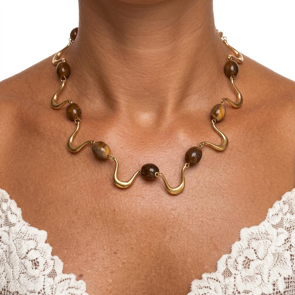 Collana in acciaio inossidabile anallergica e waterproof "Diana"