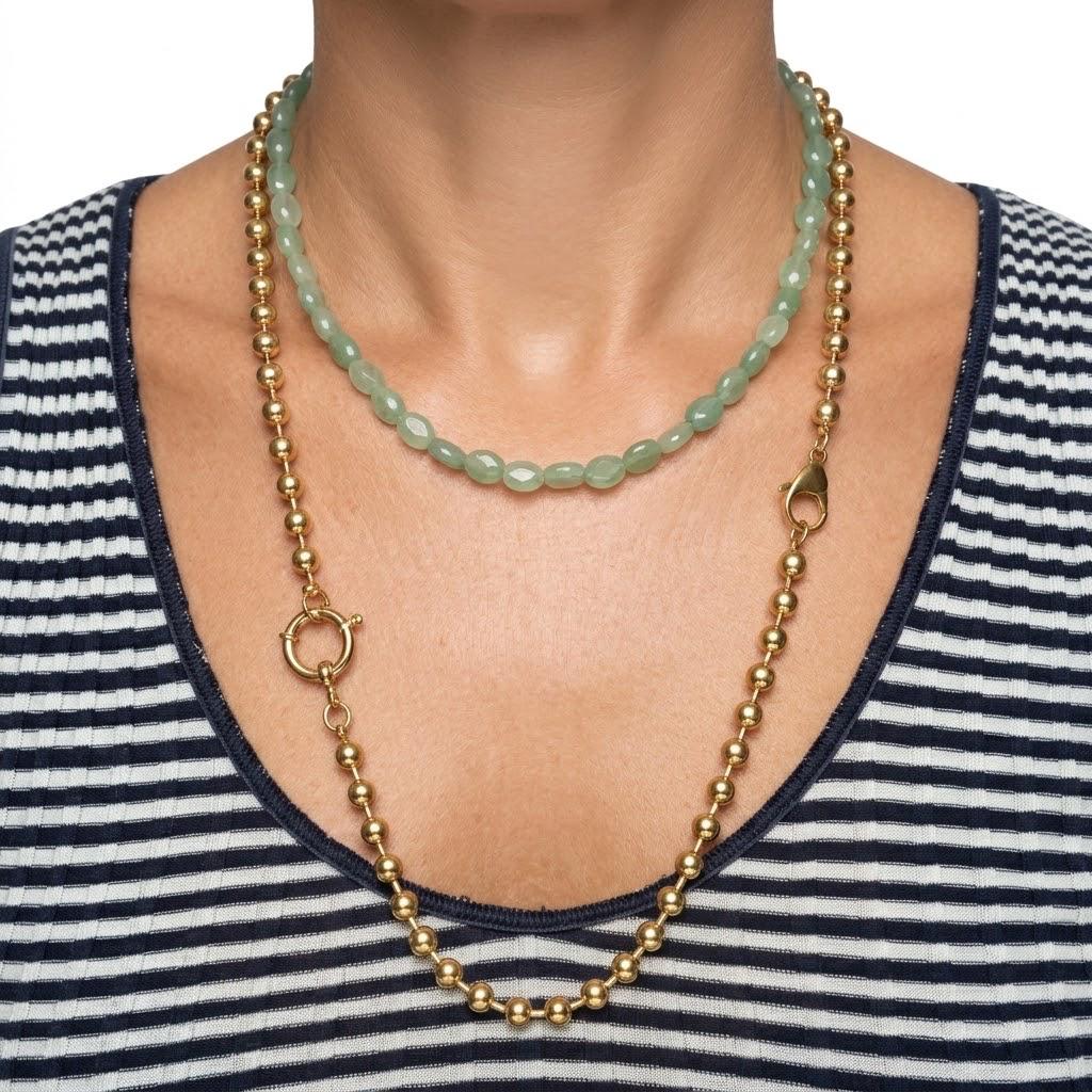 Collana in acciaio inossidabile anallergica e waterproof "Double"