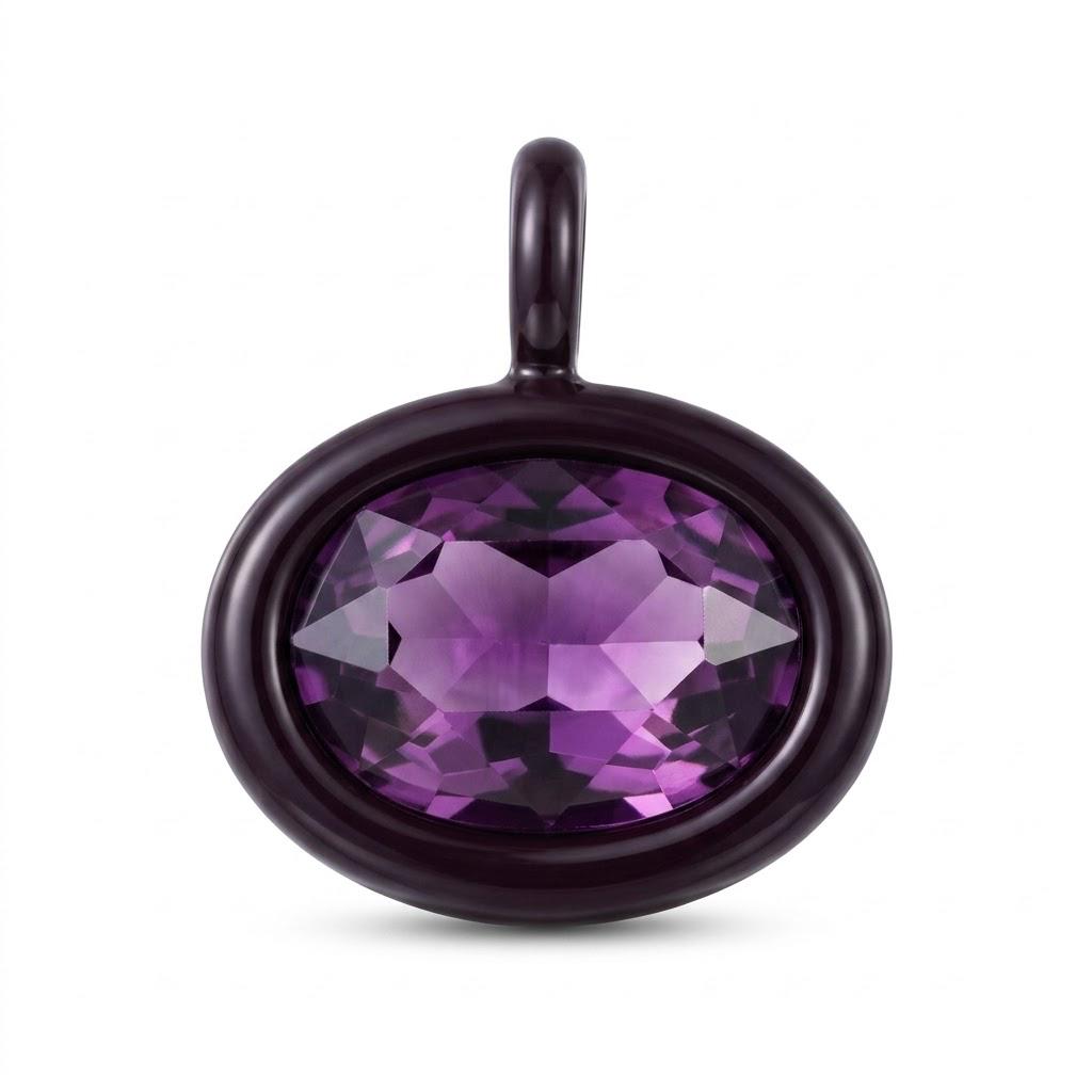 Ciondolo in ottone smaltato e cristallo "Galaxy"