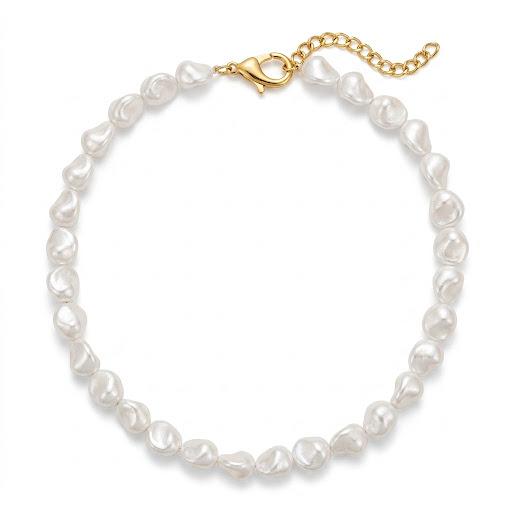 Collana in acciaio inossidabile e perle di conchiglia "Venere"