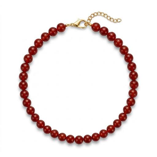 Collana in acciaio inossidabile e perle in pietra naturale "Autunno"