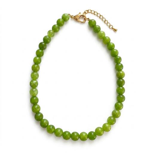 Collana in acciaio inossidabile e perle in pietra naturale "Autunno"