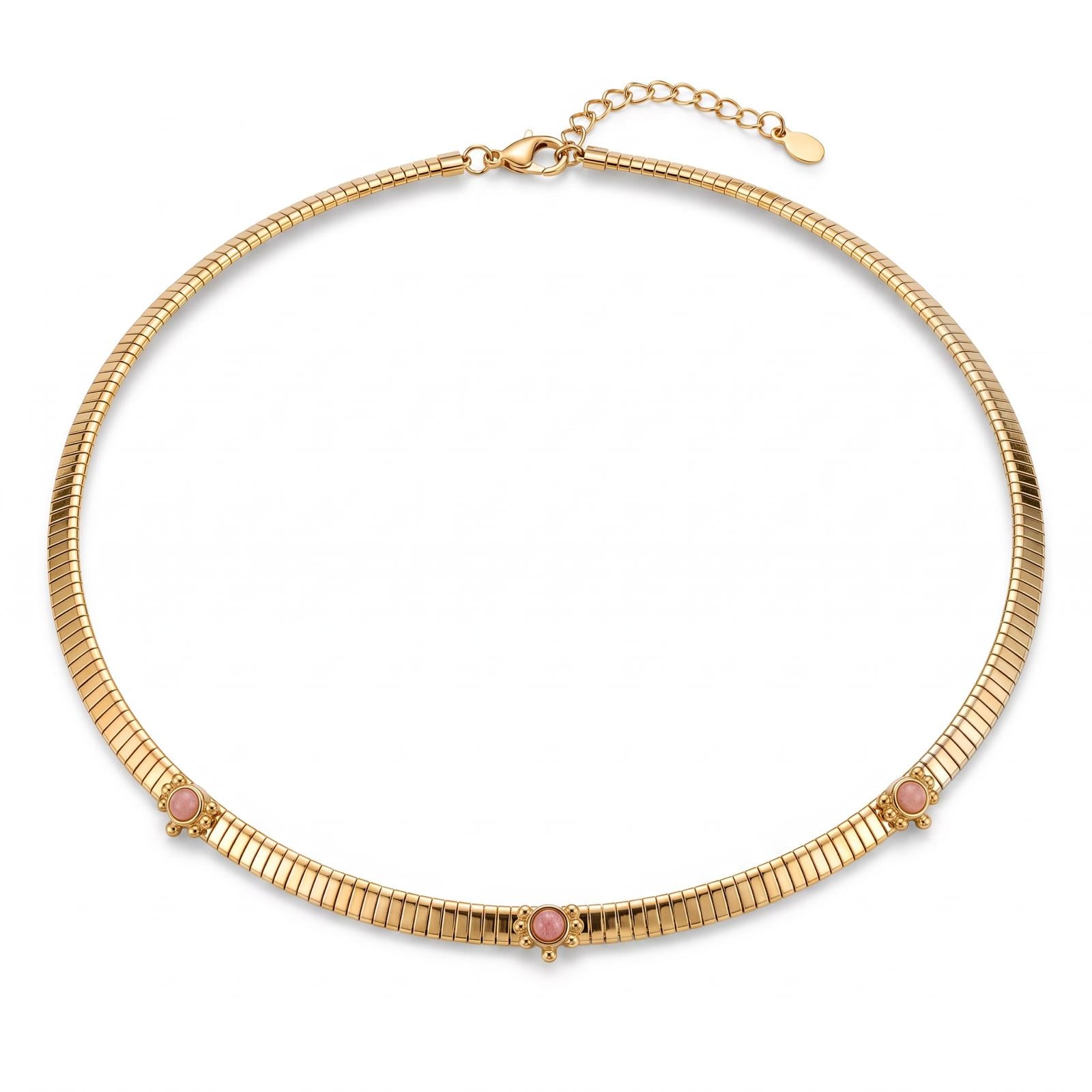 Collana in acciaio inossidabile anallergica e waterproof "Cipria"