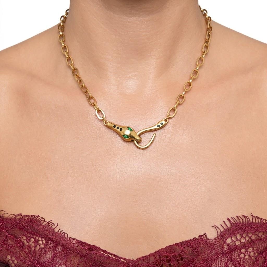 Collana in acciaio inossidabile waterproof "Veleno"
