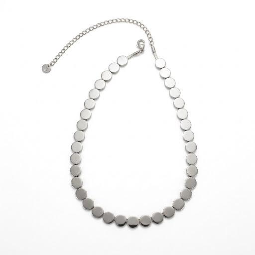 Collana chocker in acciaio inossidabile waterproof "Bottoncino"