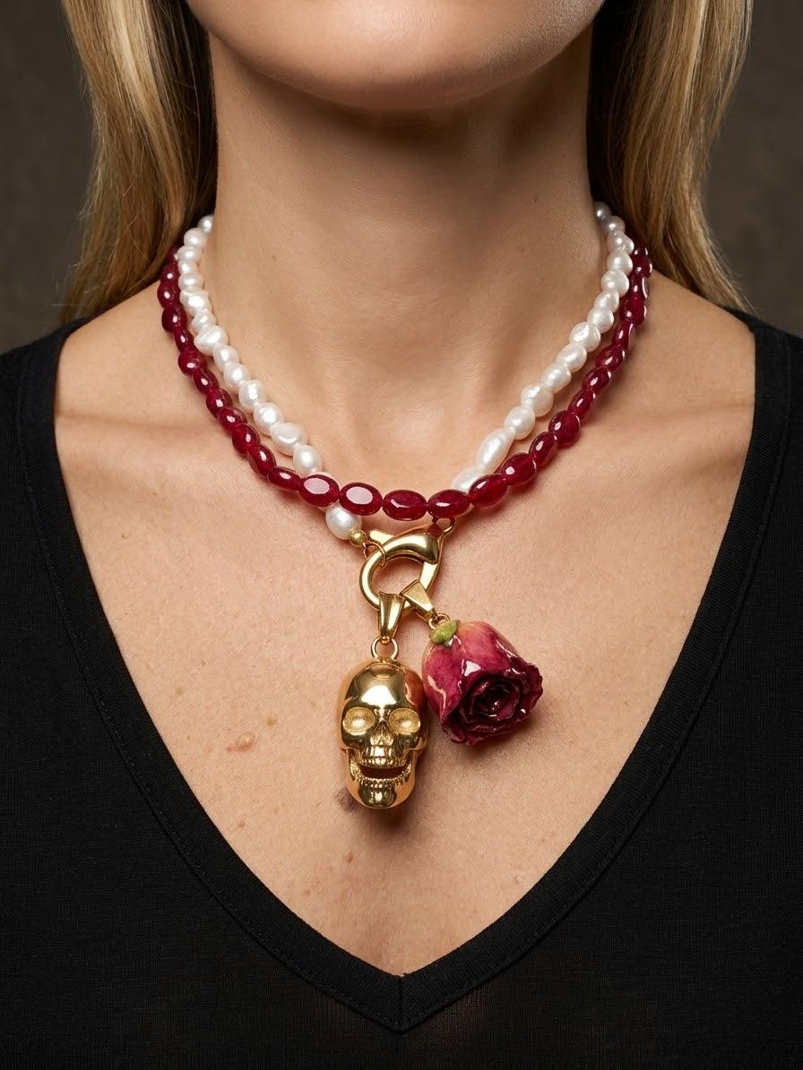 Ciondolo in acciaio inossidabile placcato oro 18K "Ade"