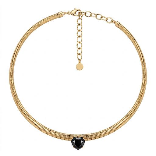 Collana chocker in acciaio inossidabile waterproof "Velvet"