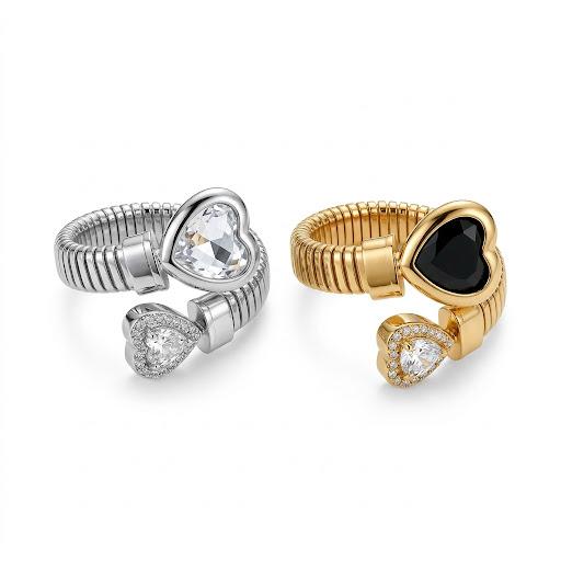 Anello regolabile waterproof placcato oro 18K "Spira"