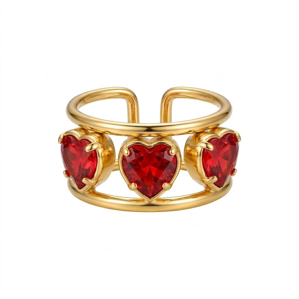 Anello regolabile waterproof placcato oro 18K "Cupido"