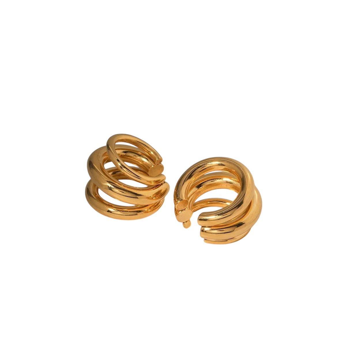 Ear Cuff in acciaio inossidabile anallergico e waterproof "Terzetto"