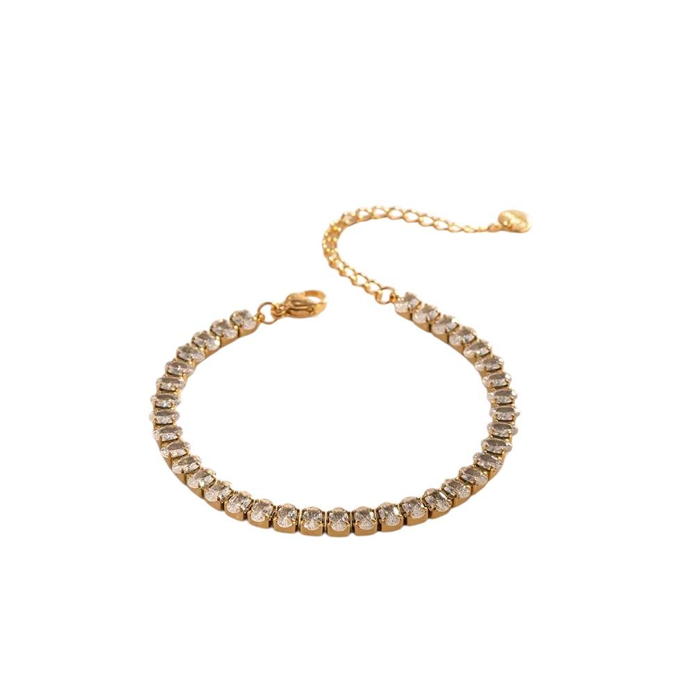 Bracciale in acciaio inossidabile e zirconi anallergico e waterproof "Raggio"