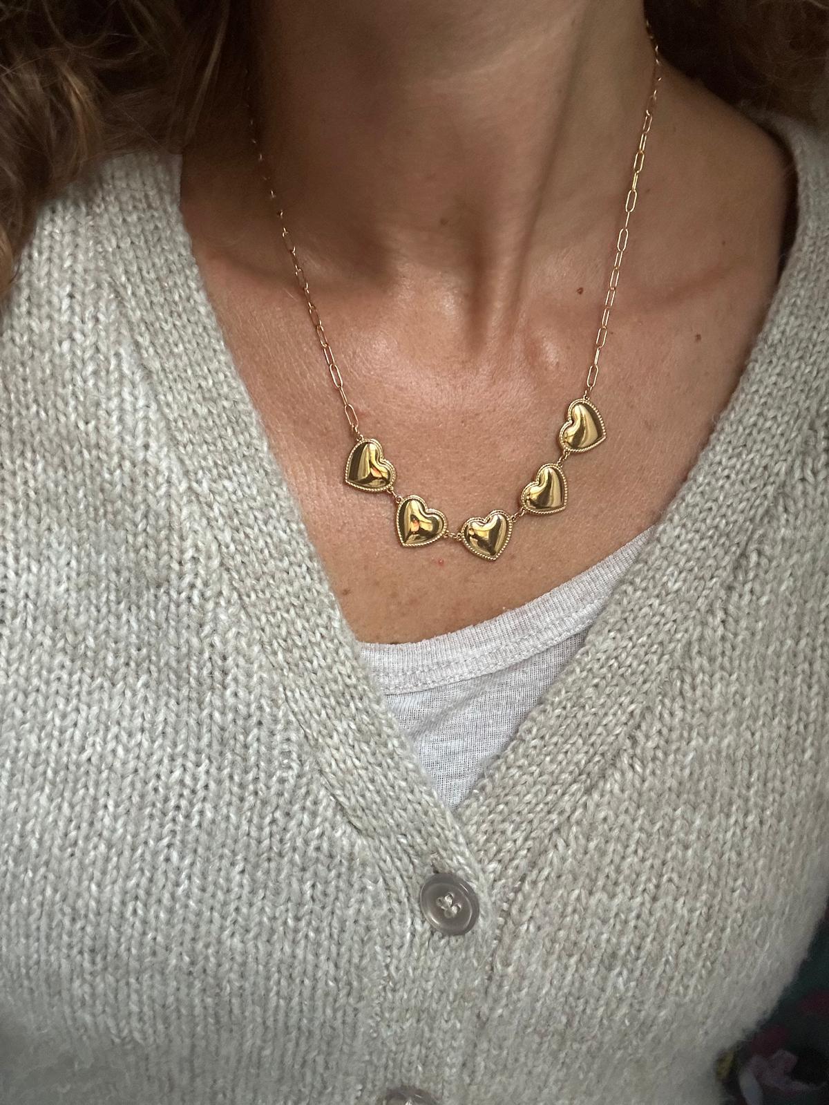 Collana in acciaio inossidabile placcata oro 18K anallergica e waterproof "Flirt"