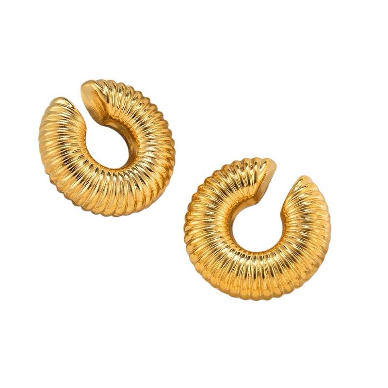 Ear Cuff in acciaio inossidabile placcati oro 18K anallergici e waterproof "Brividi"