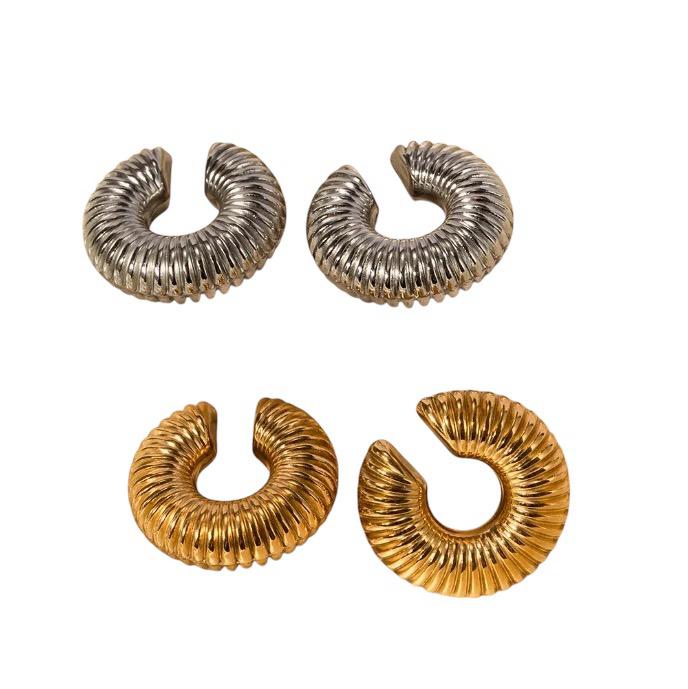 Ear Cuff in acciaio inossidabile placcati oro 18K anallergici e waterproof "Brividi"
