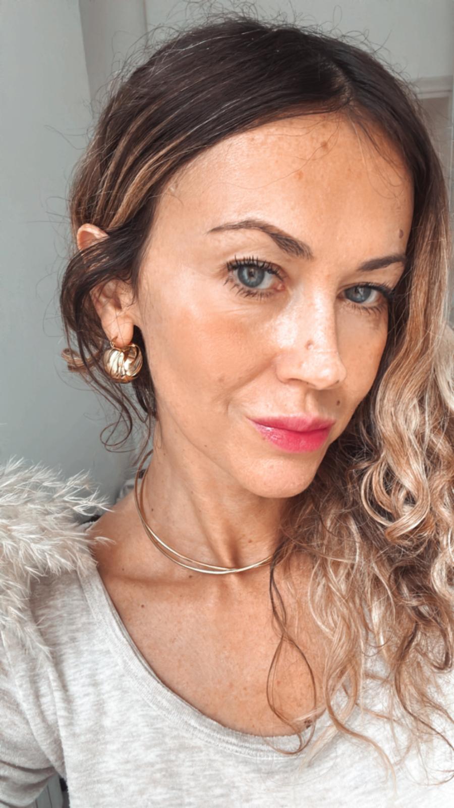 Orecchini in acciaio inossidabile placcati oro 18K anallergici e waterproof "Cosmic"