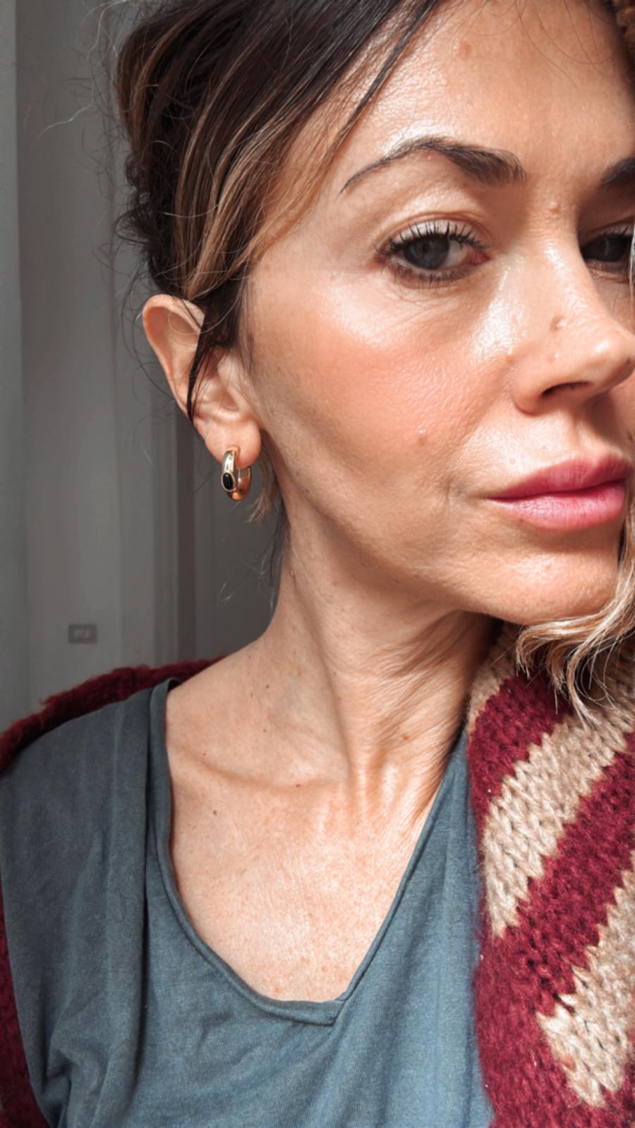 Orecchini in acciaio inossidabile placcati oro 18K anallergici e waterproof "Dubbio"