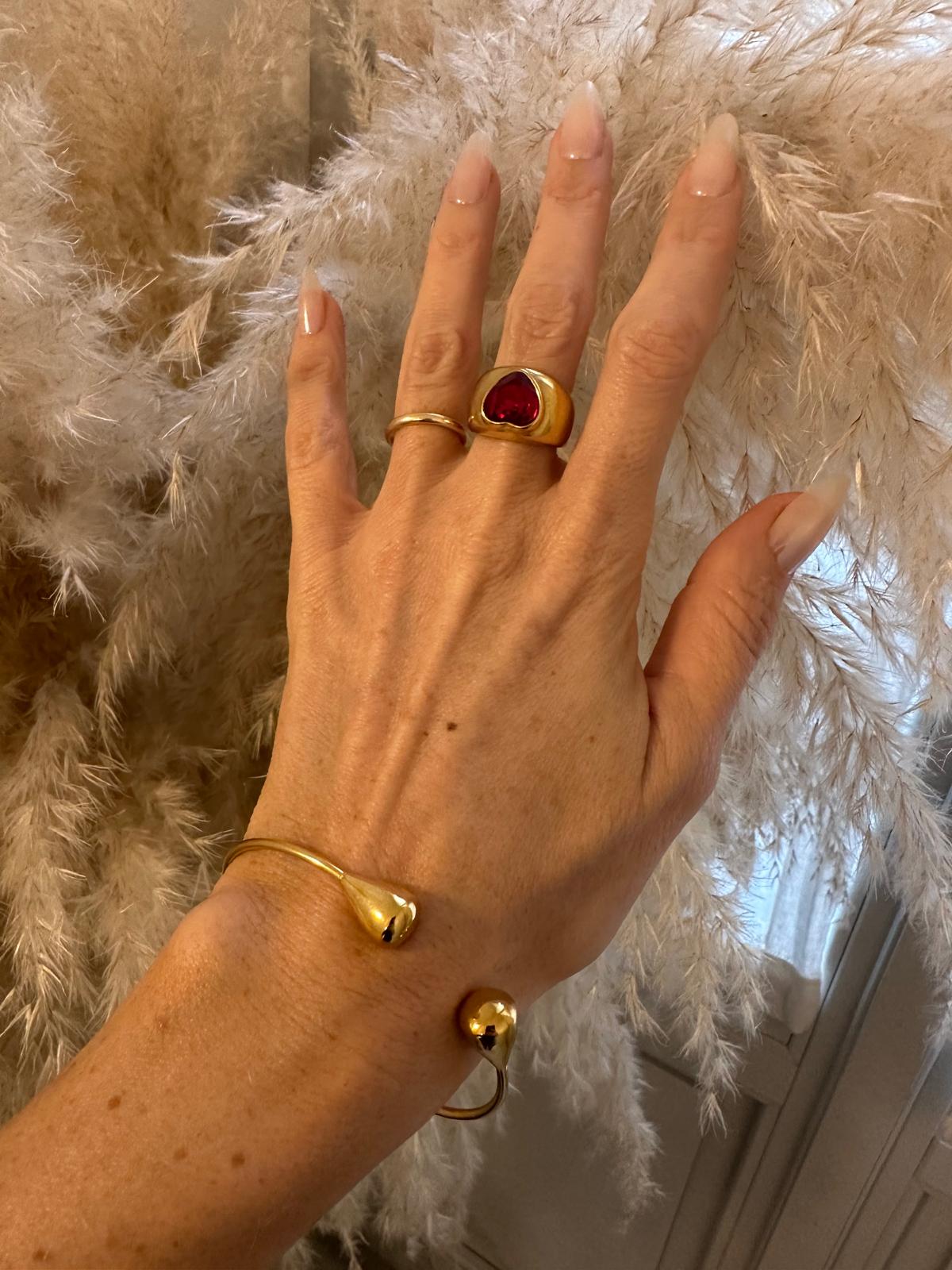 anello amore in acciaio inossidabile placcato oro 18K by LaGal