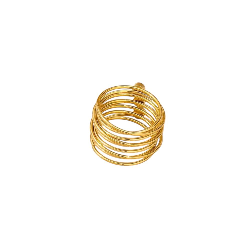 Anello in acciaio inossidabile e zircone anallergico e waterproof "Unione"