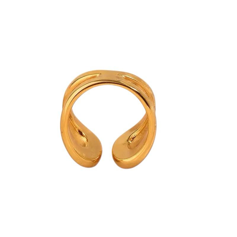 Anello in acciaio inossidabile anallergico e waterproof "Intrigo"